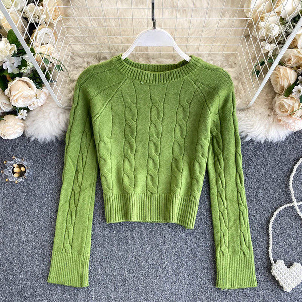 Γυναικείο casual πουλόβερ με οβάλ ντεκολτέ