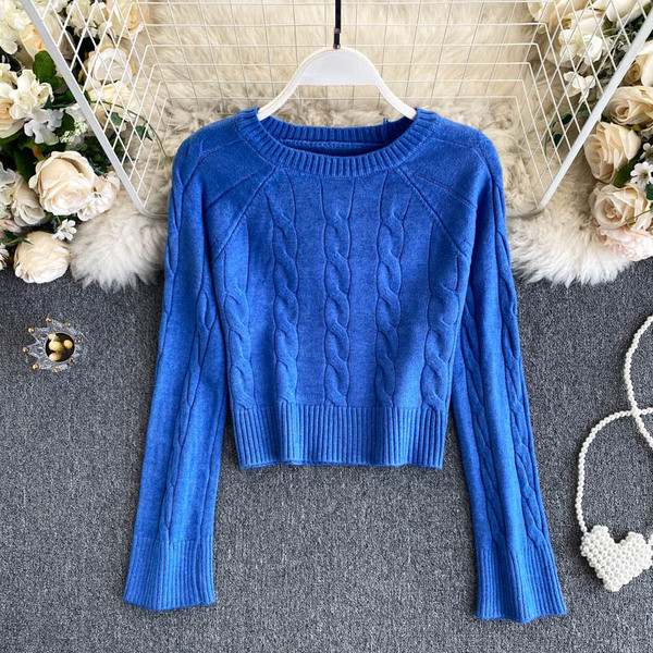 Γυναικείο casual πουλόβερ με οβάλ ντεκολτέ