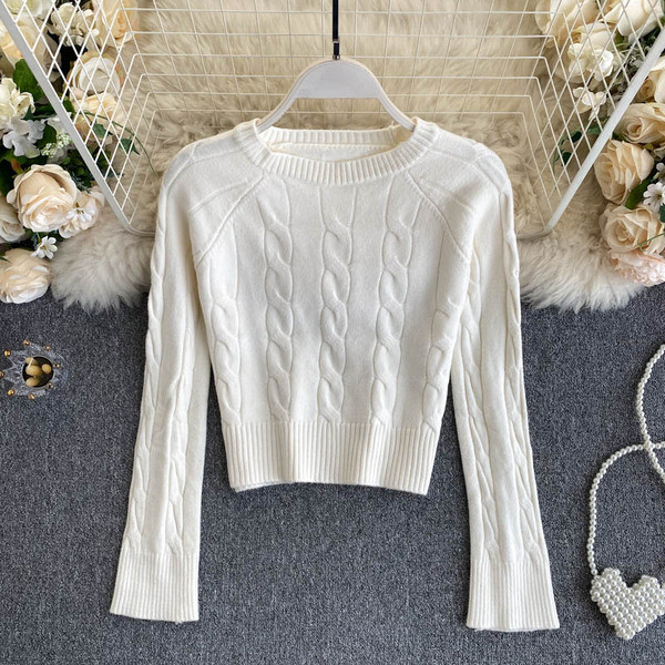 Γυναικείο casual πουλόβερ με οβάλ ντεκολτέ