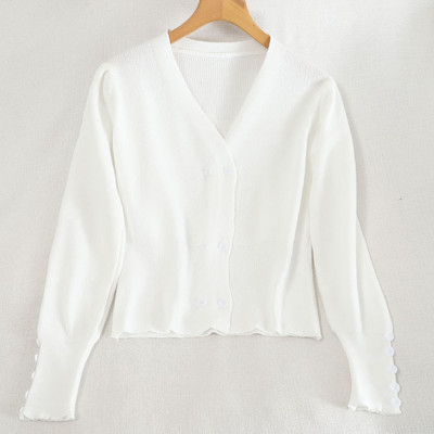 Uue mudeli nööpide ja V-kaelusega naiste kardigan