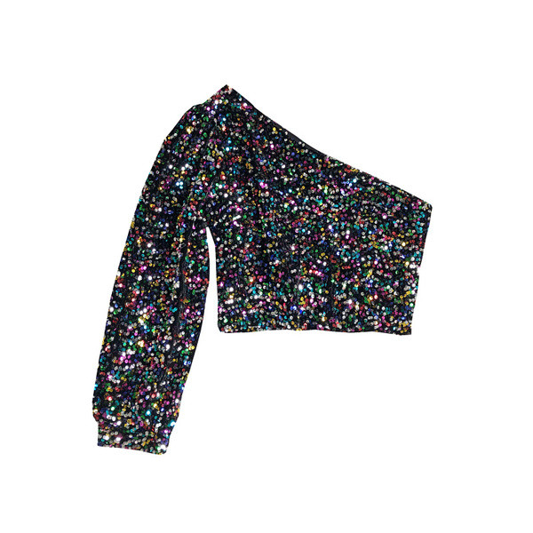 Moodne naiste ühe varruka ja litritega pluus