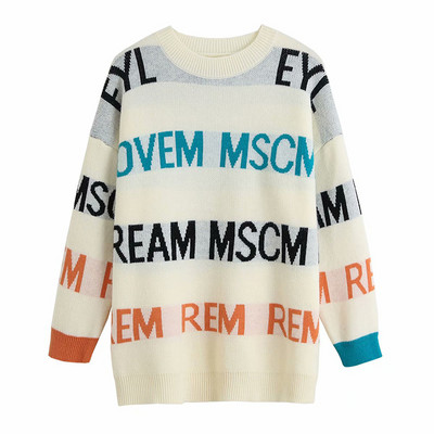 Õhukesest kudumisest naiste kampsun kirjadega