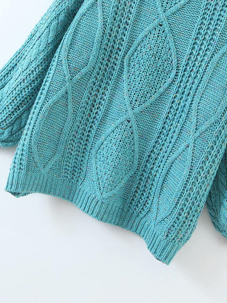 Casual πουλόβερ με οβάλ ντεκολτέ