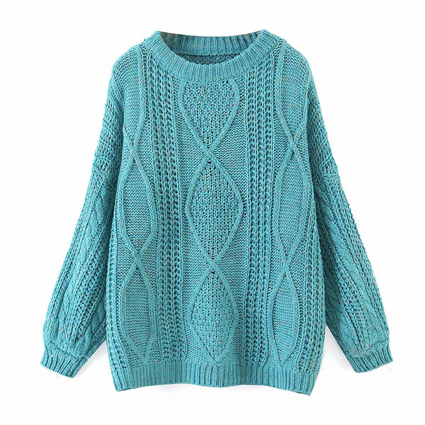 Casual πουλόβερ με οβάλ ντεκολτέ