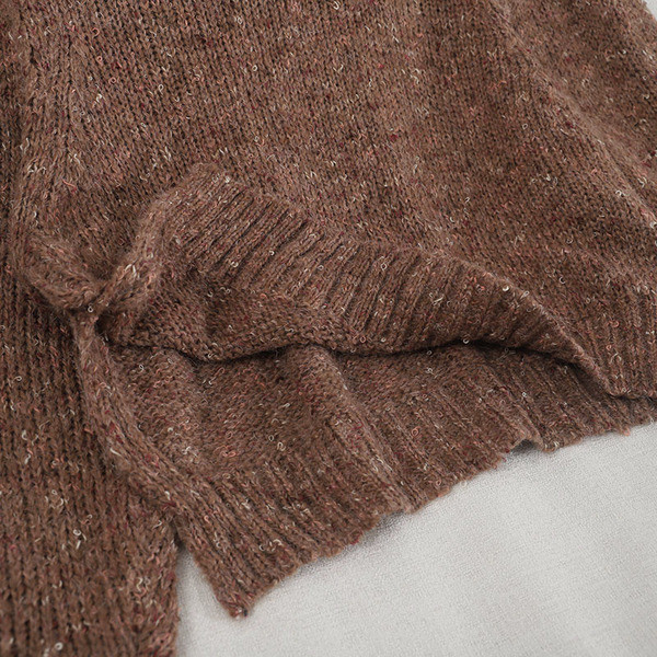 Γυναικείο casual πουλόβερ φαρδύ μοντέλο με στρογγυλή λαιμόκοψη