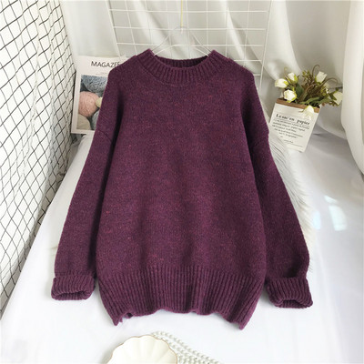 Ümara kaelusega vabaaja naiste kampsun - lai mudel