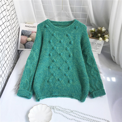 Naiste kampsun - ümara kaelusega ja pikkade varrukatega