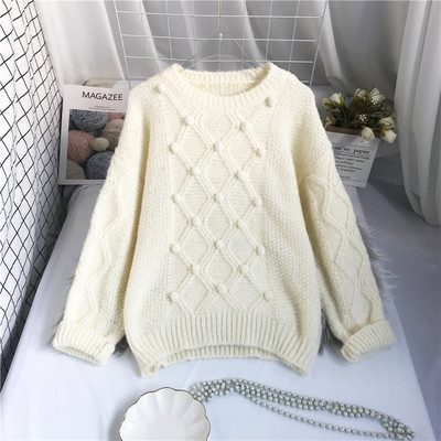 Naiste kampsun - ümara kaelusega ja pikkade varrukatega