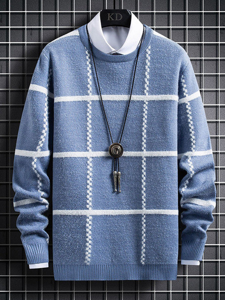 Ανδρικό φθινοπωρινό  ανδρικό πουλόβερ νέο μοντέλο με οβάλ λαιμόκοψη