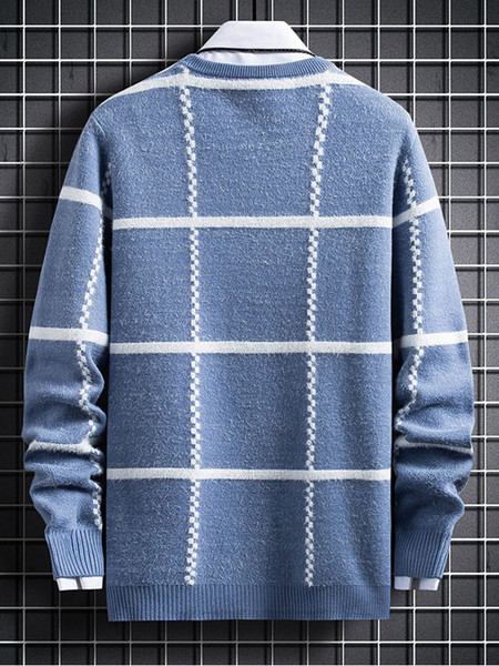 Ανδρικό φθινοπωρινό  ανδρικό πουλόβερ νέο μοντέλο με οβάλ λαιμόκοψη