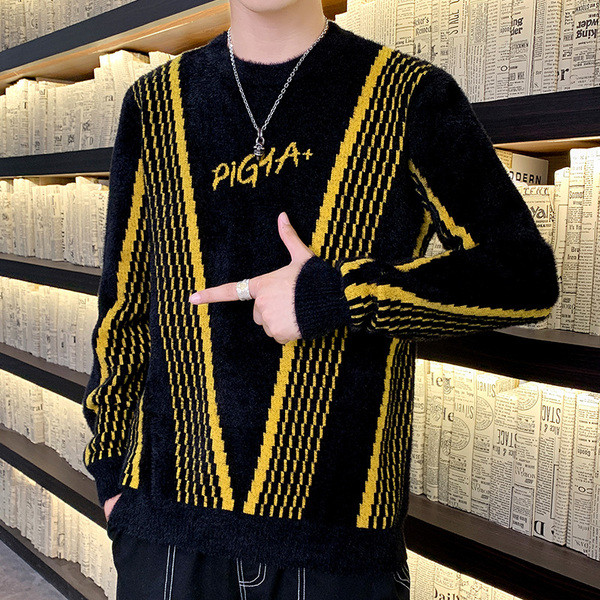 Meeste vabaaja kampsun kirja ja O-kaelusega