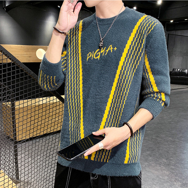 Meeste vabaaja kampsun kirja ja O-kaelusega