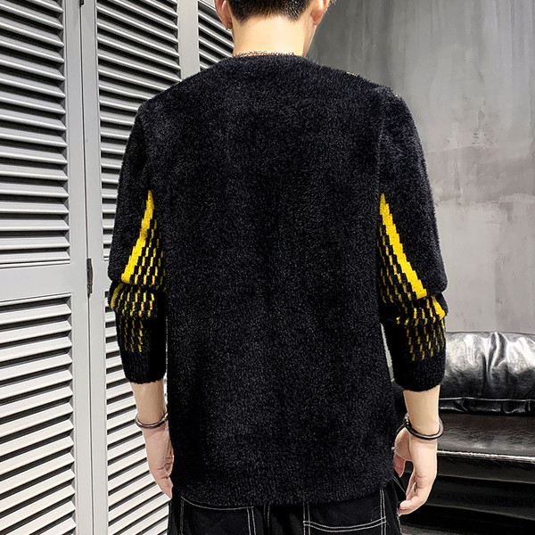 Meeste vabaaja kampsun kirja ja O-kaelusega