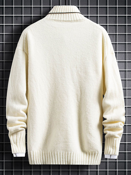 Ζεστό χειμερινό ανδρικό πουλόβερ  - κλασικό μοντέλο