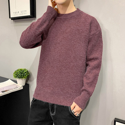 Ανδρικό πουλόβερ με στρογγυλή λαιμόκοψη