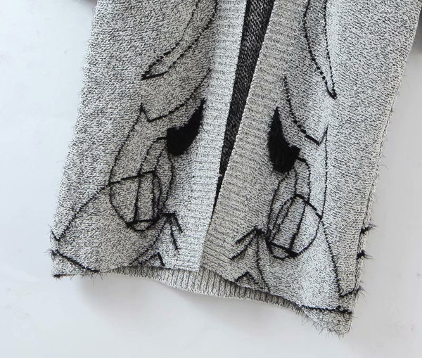 Ženski dugi kardigan bez kopčanja