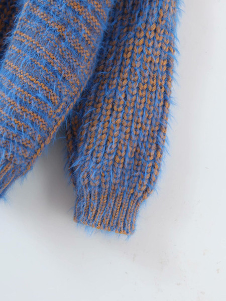 Χοντρό γυναικείο χειμωνιάτικο πουλόβερ  - φαρδύ μοντέλο