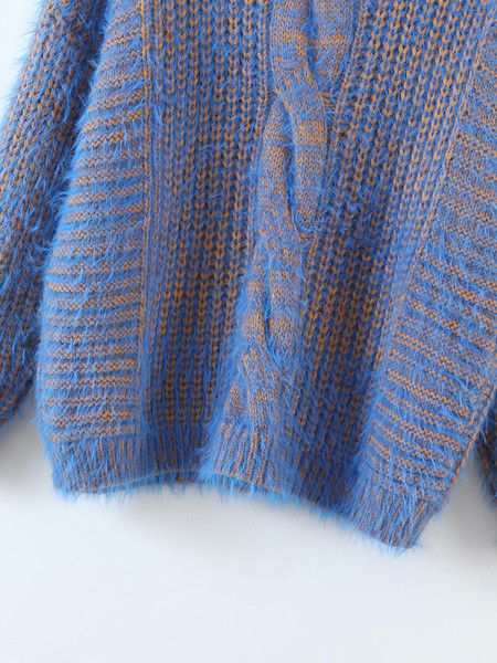 Χοντρό γυναικείο χειμωνιάτικο πουλόβερ  - φαρδύ μοντέλο