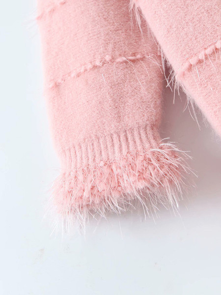 Moekas narmastega laia mustriga kampsun