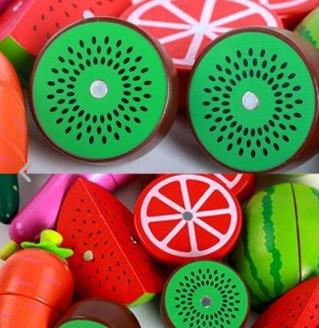 Дървени плодове за рязане в кутия