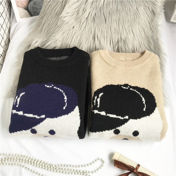 Νέο μοντέλο  πλεκτό γυναικείο πουλόβερ με οβάλ λαιμόκοψη