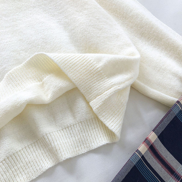 Πουλόβερ μοντέρνο για γυναίκες με γιακά και δαντέλα