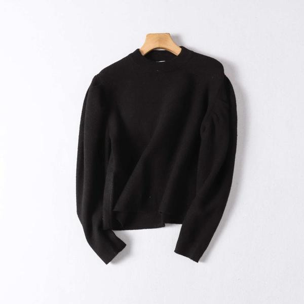 Φθινοπωρινό πουλόβερ με φουσκοτά μανίκια