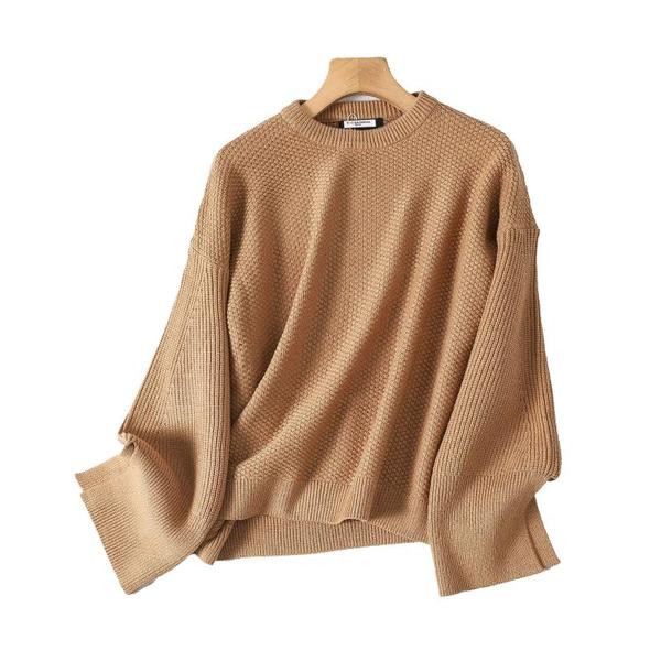 Lai kampsun mudel õhukesest kudumisest