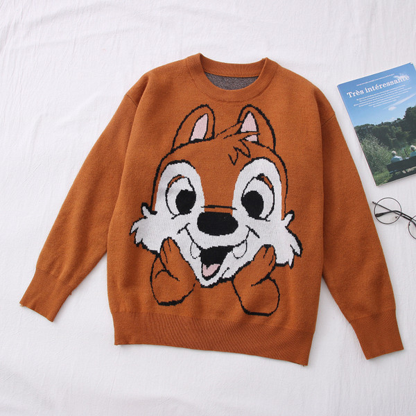 Νέο μοντέλο γυναικείο πουλόβερ με κεντήματα και στρογγυλή λαιμόκοψη