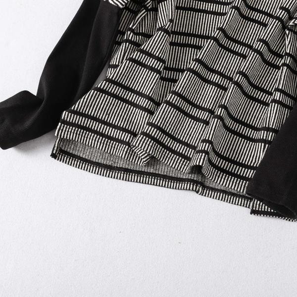 Γυναικείο ριγέ πουλόβερ φαρδύ μοντέλο