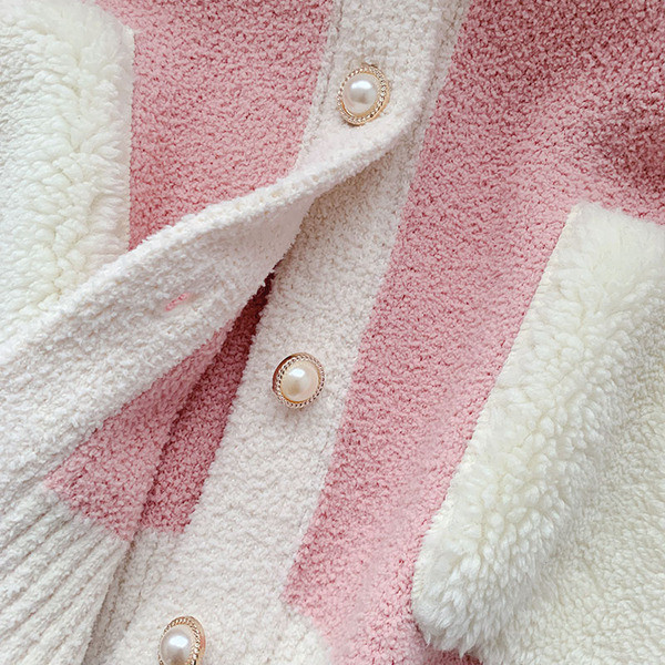 Casual γυναικεία ζακέτα με κουμπιά και τσέπες - φαρδύ μοντέλο