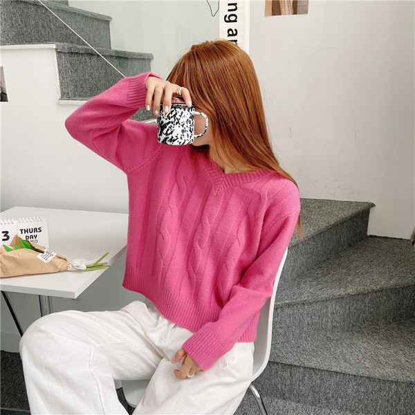 Naiste vabaaja kampsun – pikkade varrukatega ja spitsikaelusega