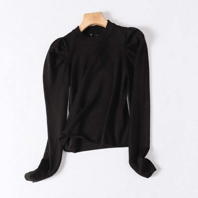 Γυναικείο καθημερινό πουλόβερ σε μαύρο χρώμα