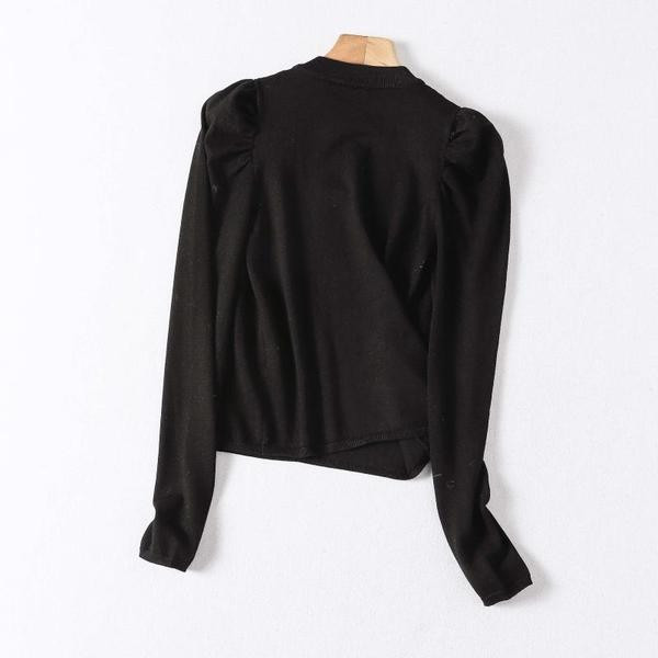 Γυναικείο καθημερινό πουλόβερ σε μαύρο χρώμα