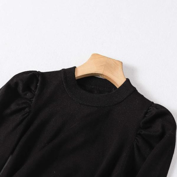 Γυναικείο καθημερινό πουλόβερ σε μαύρο χρώμα