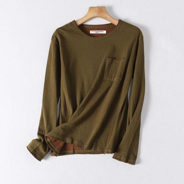 Laia mudeliga sviiter taskuga õhukesest kudumisest