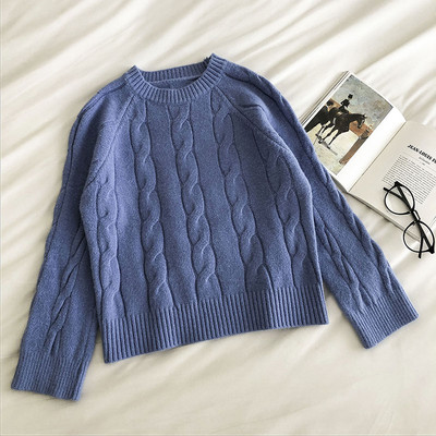 Γυναικείο casual πουλόβερ με οβάλ ντεκολτέ