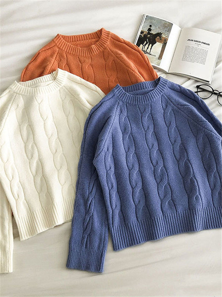 Γυναικείο casual πουλόβερ με οβάλ ντεκολτέ