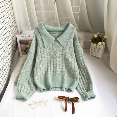 Uue mudeli krae ja pikkade varrukatega naiste kampsun