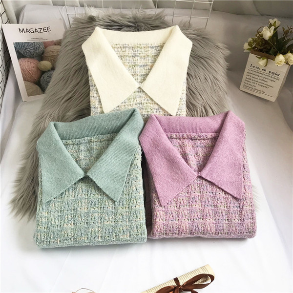 Uue mudeli krae ja pikkade varrukatega naiste kampsun