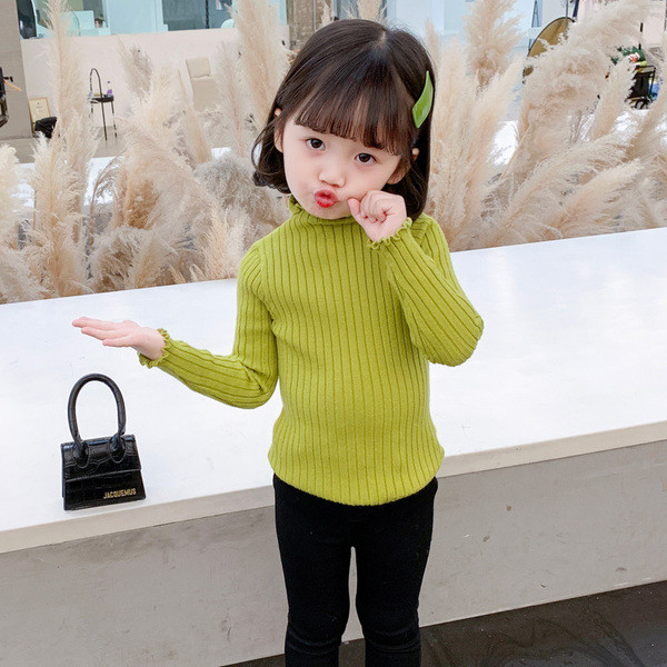 Moodne madala kraega laste kampsun tüdrukutele