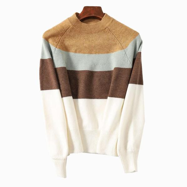 Φθινοπωρινό  ριγέ πουλόβερ για γυναίκες