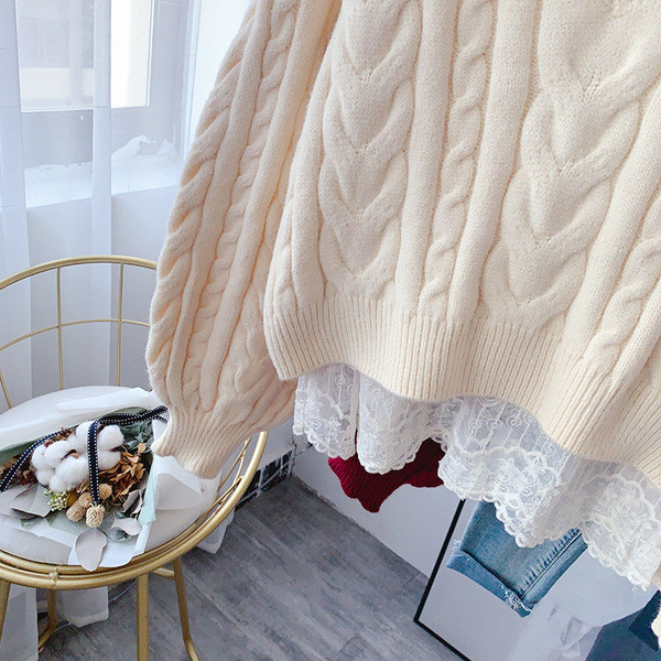 Γυναικείο casual πουλόβερ με λαιμόκοψη σε τρία χρώματα