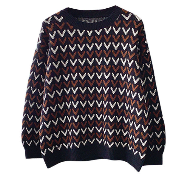 Γυναικείο πουλόβερ με οβάλ λαιμόκοψη σε μαύρο χρώμα και μακριά μανίκια