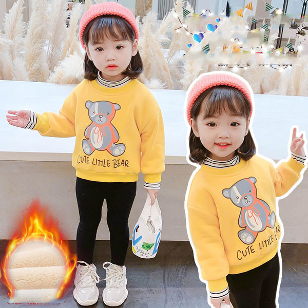 Moodne aplikatsiooni ja pikkade varrukatega laste kampsun tüdrukutele