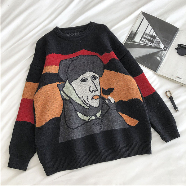 Ümmarguse kaelusega ja tikanditega vabaaja naiste kampsun