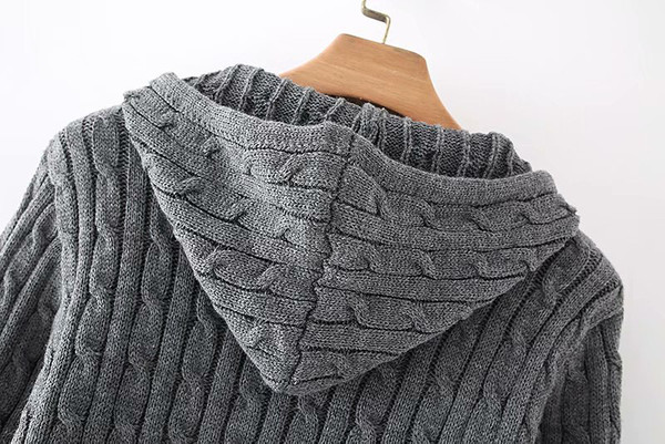 Дамска жилетка с цип и качулка