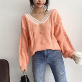 Naiste vabaaja kampsun spitsikaelusega - lai mudel