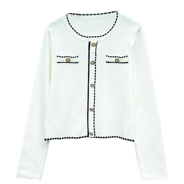 Kahes värvitoonis ovaalse kaelusega vabaaja naiste kampsun