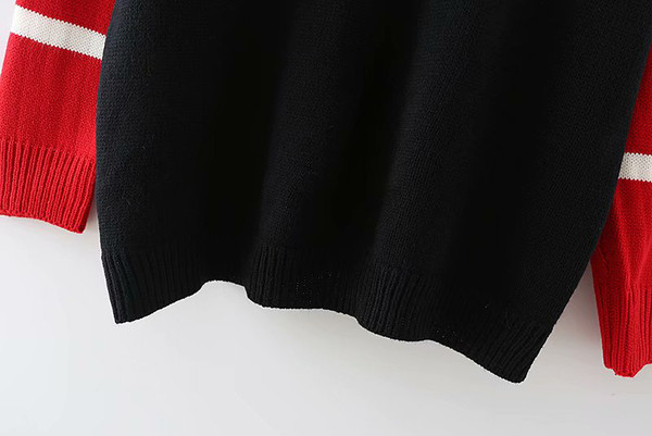 Must V-kaelusega naiste kampsun